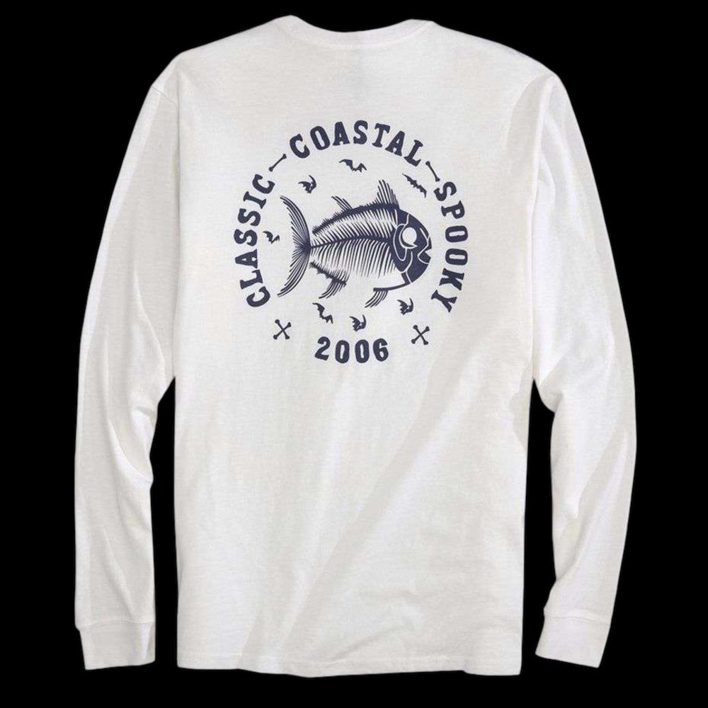 SOUTHERN TIDE Classic Coastal Spooky Glow-in-the-Dark Long Sleeve T-Shirt - Picture 2 of 14